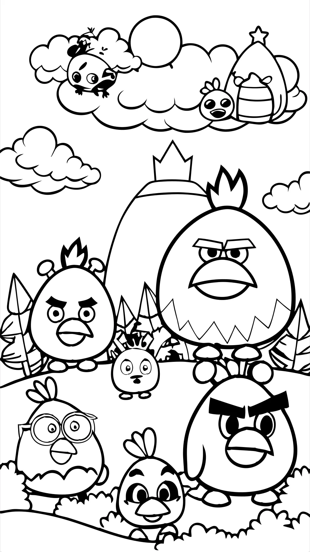 angry birds coloring pages